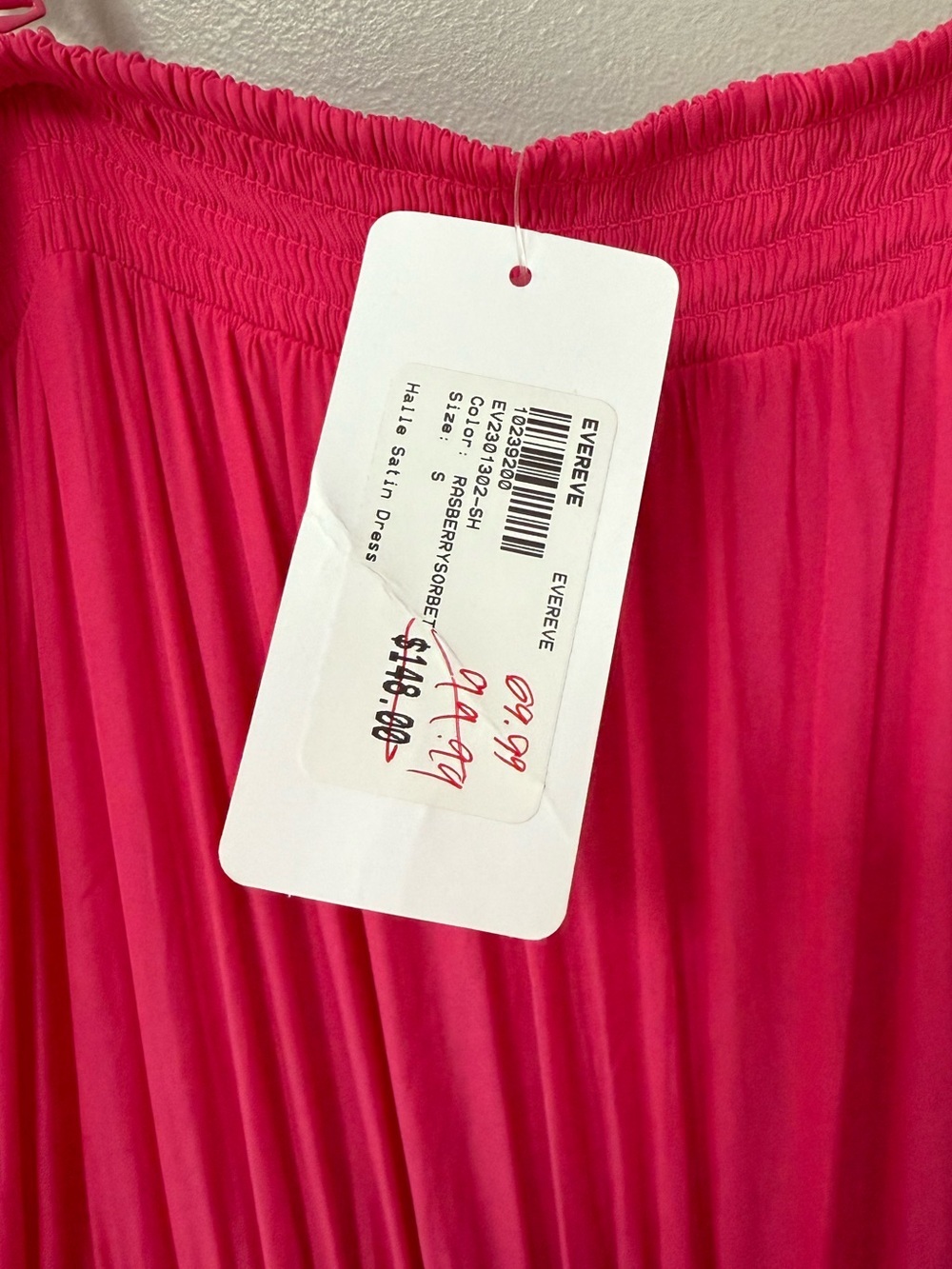 NWT Evereve Halle Satin Dress in Rasberry Sorbet - Picture 8 of 8
